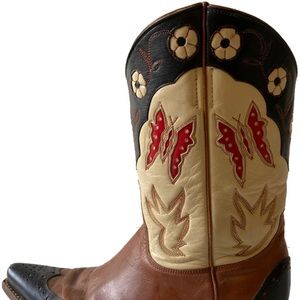 Butterfly embellished boots - Size 8
